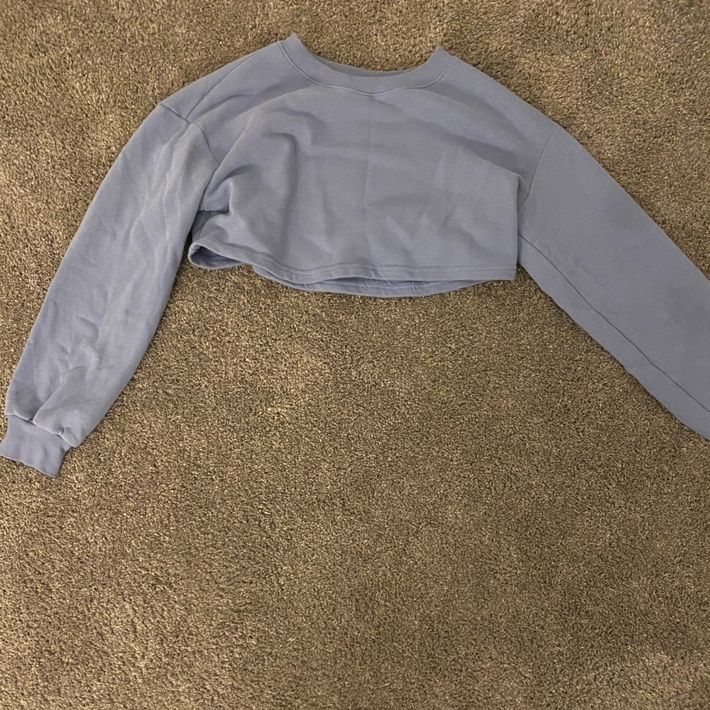 NEW Light Blue Cropped Sweatshirt!
